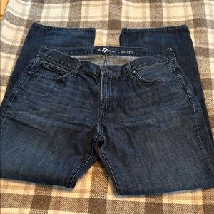7 For All Mankind Men’s Blue Straight Jeans
